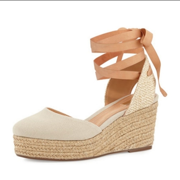 SCHUTZ Shoes - SCHUTZ CAYSEY JUTE  TAN CANVAS ESPADRILLE WEDGES
